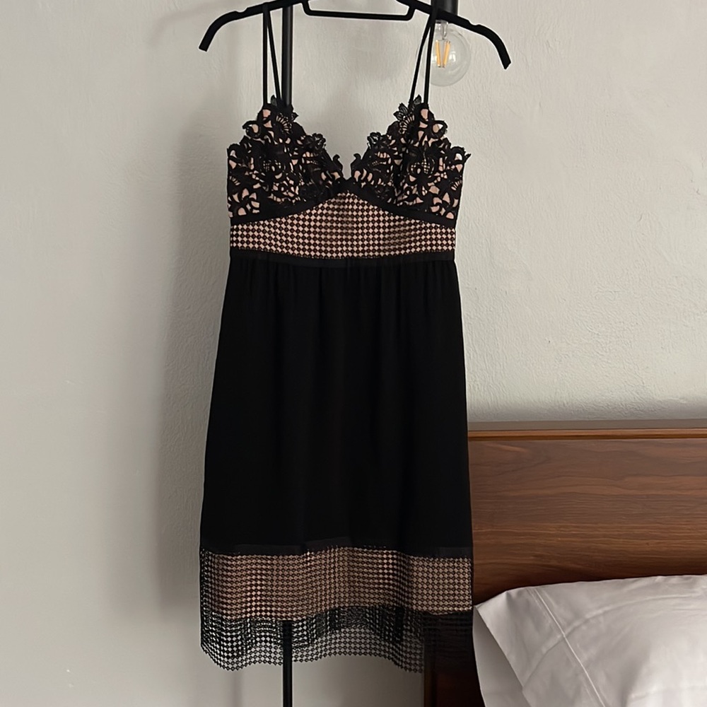 Theory Black Lace Cocktail Dress - Size 2